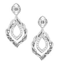 Load image into Gallery viewer, Montana Silversmith Twisted in Time Crystal Turquoise Earrings ER5637