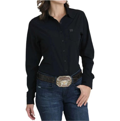 Womens LS Cinch Arenaflex Black MSW9164253
