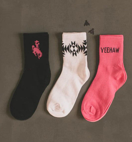 2 Fly Sock'em Silly 3 pk Socks