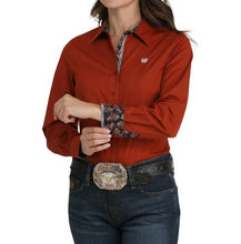 Load image into Gallery viewer, Cinch Ladies Rust Fitted Shirt MSW9165073