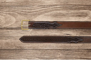 Texas Saddlery Kids Chocolate Rough out/Spider Belt