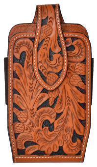 3D Cell Phone Case Natural W/Blk Ant Floral