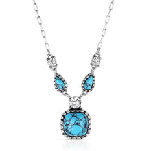 Load image into Gallery viewer, Attitude Jewelry Snowfall Ridge Turquoise Necklace &amp; Earring Set ANC6557 &amp; AER6557