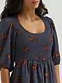 Load image into Gallery viewer, WRG FA26 WEST WMN MAXI SS DRESS HORSE BLU 112382665