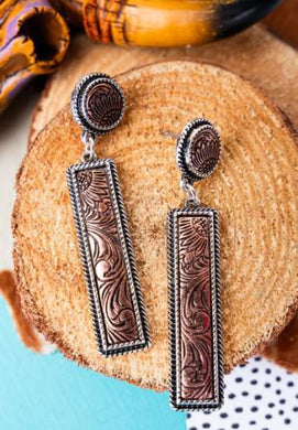 Tipi Brinson Bar Coppertone Earrings