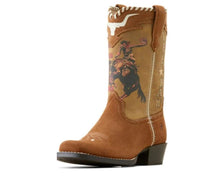 Load image into Gallery viewer, Ariat Kid's Futurity Rodeo Quincy Chestnut Suede/ American Cowboy 10050965