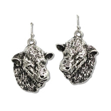 Load image into Gallery viewer, 110519 &amp; 112626 Western Cow Head Pendant Necklace &amp; Earrings