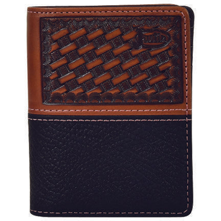 Justin Men's Front Pocket Card Case Basketweave 2005766W8