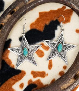 Tipi Crystal Avenue Starlit Sierra Silverstone And Turquoise Necklace ER set