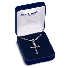 Load image into Gallery viewer, Montana Silversmiths Thorns and Roses Cross Necklace NC6528