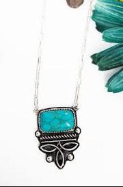 Tipi Boot Stitch Belle Turquoise & Silvertone Jewelry Set
