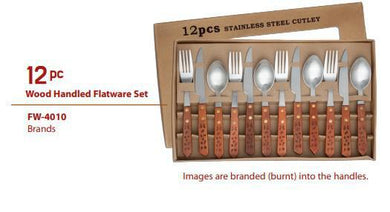 Moss Brothers 12 piece Wooden/SS Flatware Brands HW-4010