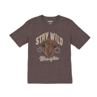 Wrangler® Boys Short Sleeve T-Shirt - Mole Heather  112365729