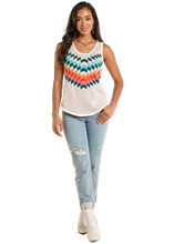 Load image into Gallery viewer, Panhandle Slim Ladies Knit Chevron Tank (Cream) LW20T06638