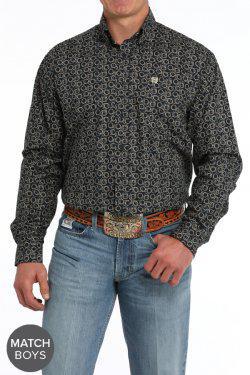 Cinch Men's Rope Print Button-down Shirt MTW1105854