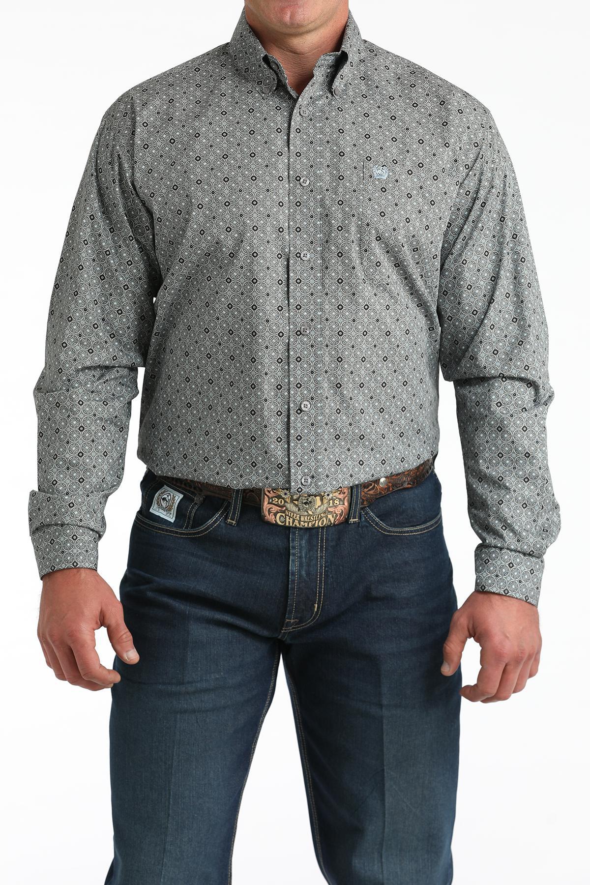 Cinch Mens Ls Gray MTW1106005 GRY