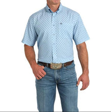 Load image into Gallery viewer, Cinch Mens S/S Print Arenaflex lightblue MTW1704152