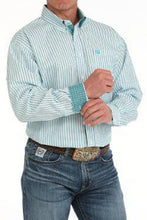 Load image into Gallery viewer, Cinch Mens L/S Stripe White MTW1105899