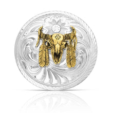 Load image into Gallery viewer, Montana Silversmith Classic Montana Scarf Slide with Buffalo Skull Scarf100-447