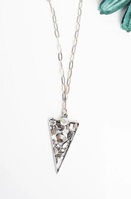 Tipi Posie Iridescent and Silvertone Necklace