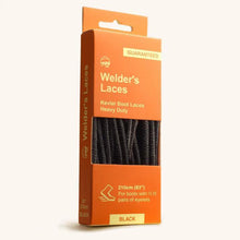 Load image into Gallery viewer, Adventure Andy Welder's Laces 72 in (183cm) &amp; 84in (210cm) Black