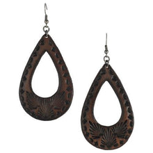 Load image into Gallery viewer, Justin Leather Teardrop Earrings