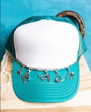 Load image into Gallery viewer, Tipi Turquoise Texas Style Charm Hat Chain