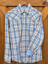 Load image into Gallery viewer, Stetson Mens L/S Shirt Snap 2 Pocket Plaid 3064 Shadow Dobby Plaid 11-001-0478-6069 GY