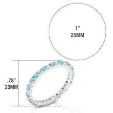 Load image into Gallery viewer, Kelly Herd Clear And Turquoise Anniversary Band KH-TBQ-CL-6