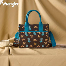 Load image into Gallery viewer, Montana West Wrangler Weste4rn Print Cowgirl Tote Bag/Crossbody Coffee WG524-8120SCF