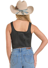 Load image into Gallery viewer, Rock &amp; Roll Embroidered Microsuede Top BW50T08082