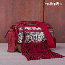 Load image into Gallery viewer, Montana West Trinity Ranch Genuine Hair-On Cowhide Triple Zippered Pocket Fringe Belt Bag TR165-197