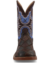 Load image into Gallery viewer, Twisted X Men&#39;s Tech X Boot Saddle &amp; Iron Grey Ostrich -Sky Blue Shaft MXTR020