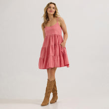 Load image into Gallery viewer, Wrangler Women&#39;s  Strappy Tiered Dress Red 112365032