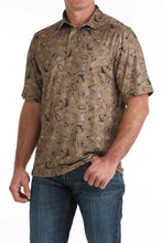 Load image into Gallery viewer, Cinch Mens S/S Arenaflex Polo 4/26 Brown MTK1865039
