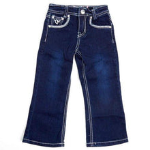 Load image into Gallery viewer, Cowboy Hardware Tod Skull Boot Stitch Boot Cut Jean Med Wash 702050-450-JT