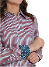Load image into Gallery viewer, Cinch Women&#39;s Tencel Long Sleeve Western Button Up Shirt - Multicolor Stripe MSW9164249