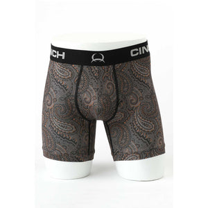 Cinch 6" Boxers Paisley Brown MXY6002035