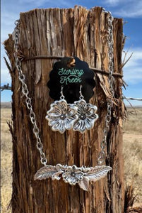 Sterling Kreek Tooled Flower Jewelry