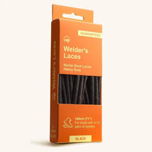 Load image into Gallery viewer, Adventure Andy Welder's Laces 72 in (183cm) &amp; 84in (210cm) Black