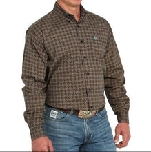 Load image into Gallery viewer, Cinch Men&#39;s Black Geo Print Long Sleeve Button Shirt MTW1105953