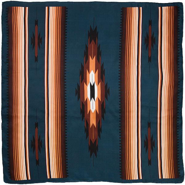 Wyoming Traders Teal/Tan Wild Rag 718122352944