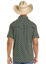 Load image into Gallery viewer, Rock &amp; Roll TEK CORE GEO PRINT SS BLACK &amp; GREEN BMN3S08699