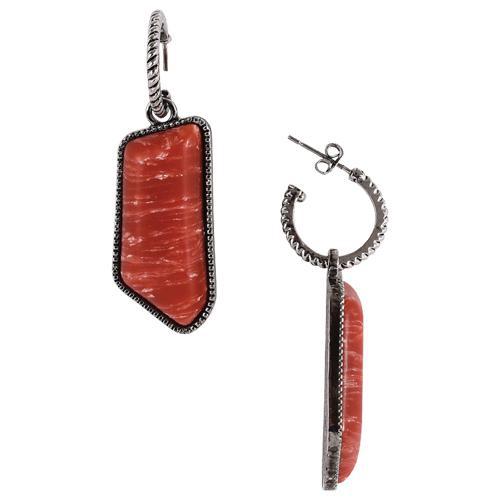 Justin Earring, Coral Tinted Natural Stone 22063EJ1