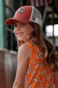 Cruel Girl Rust Red Farm Girl Snap Back Ballcap CCC0042026