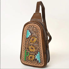 Load image into Gallery viewer, American Darling Tooled Leather Sling Bag ADBG1425A