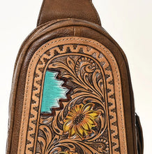 Load image into Gallery viewer, American Darling Tooled Leather Sling Bag ADBG1425A