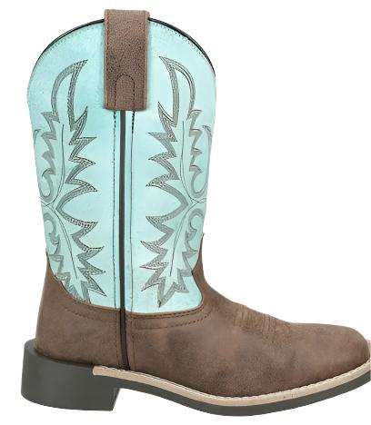 Smoky Mountain Childs Rustic Rider Br Distressed/Turq 3408C