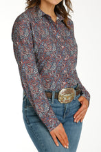 Load image into Gallery viewer, Cinch Ladies Long Sleeve Paisley Arena Flex Shirt MSW9163024