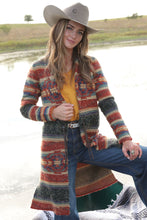 Load image into Gallery viewer, Cruel Serape Sweater Duster CWK7408001MUL